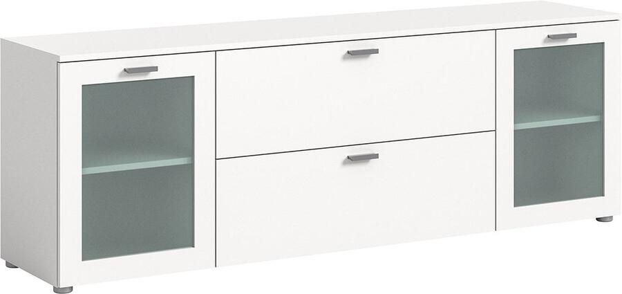 Hioshop Xeno TV-meubel 2 laden 2 deuren wit
