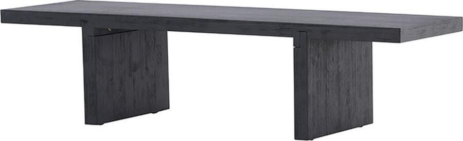 Nohr Salontafel Lynda Rubberhout 120 x 38cm Zwart Japandi