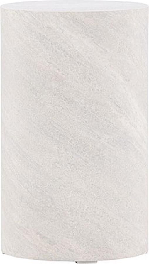 Hioshop York hoektafel Ø30 cm sokkel grijs.