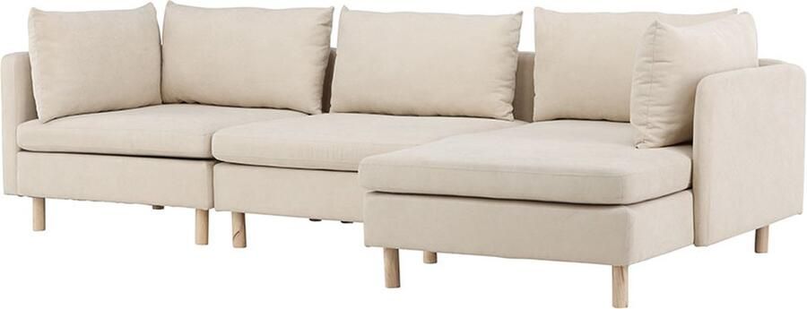 Hioshop Zero bank chaise longue bank rechtse beige.