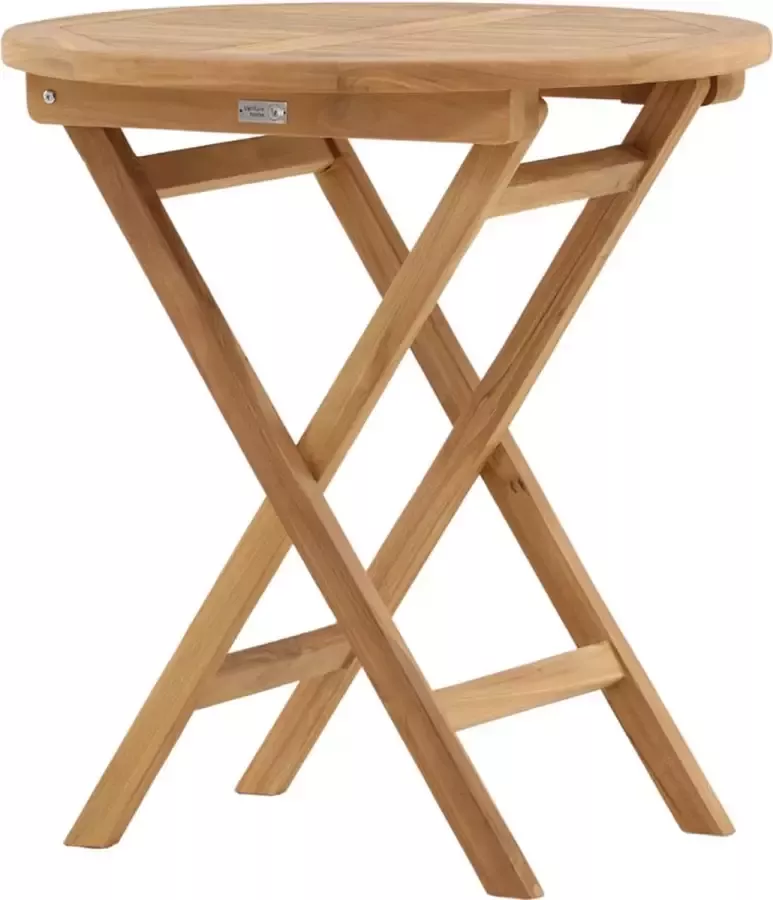 Nohr Ronde Bistotrafel Amberia Teakhout 70cm Naturel