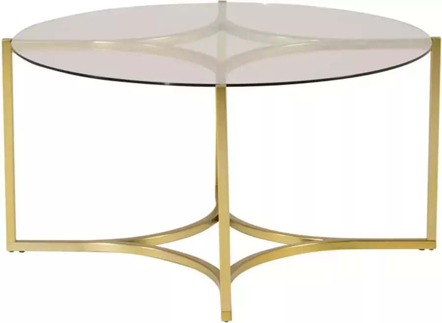 Hioshop Kivik salontafel Ø90 cm glas rookkleurig. - Foto 1