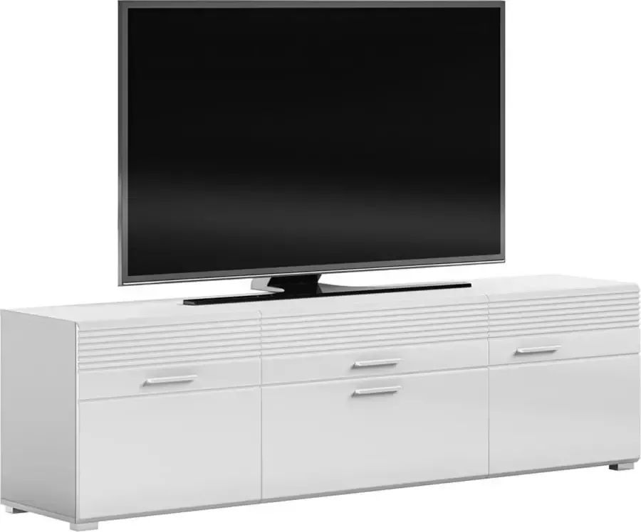 Hioshop Linus TV-meubel 2 deuren 1 lade wit. - Foto 1