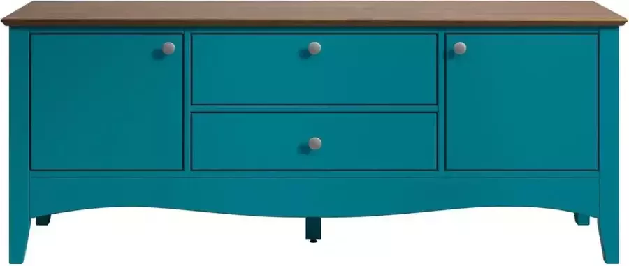 INTER-FURN Tv-meubel Lissabon Gedeeltelijk massief grenen metalen grepen BxHxD: 140x58x42 cm - Foto 2