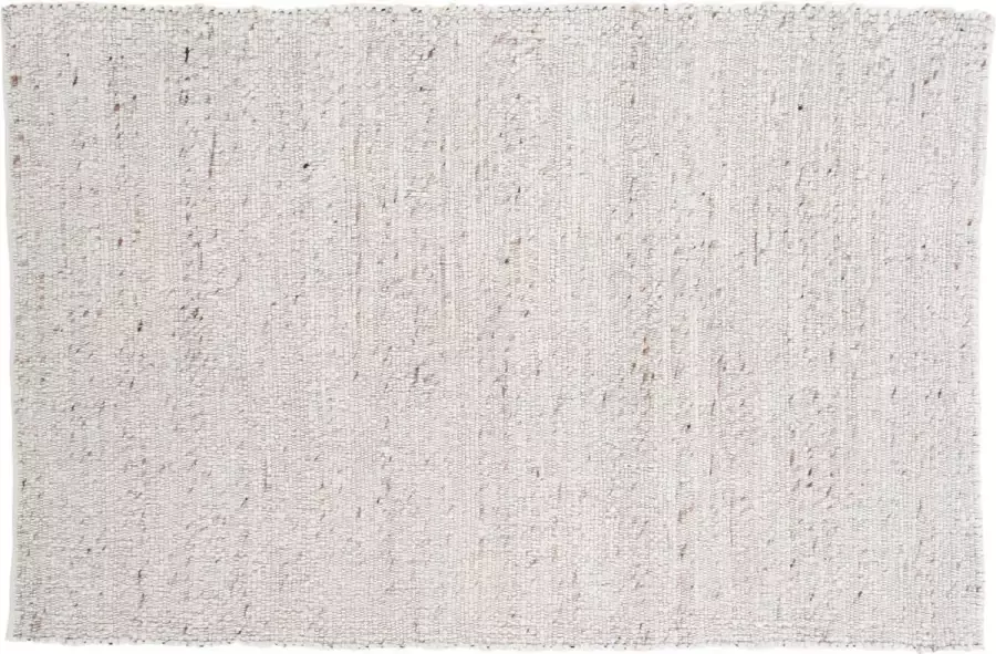 Hioshop Loump vloerkleed 230x160 cm wol beige wit.
