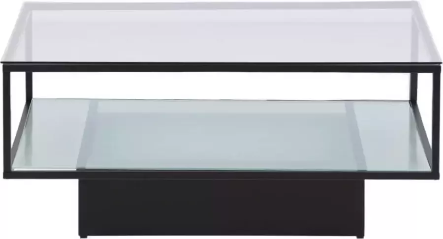 Nohr Salontafel Sheema Glas 90 x 90cm Zwart Vierkant - Foto 1