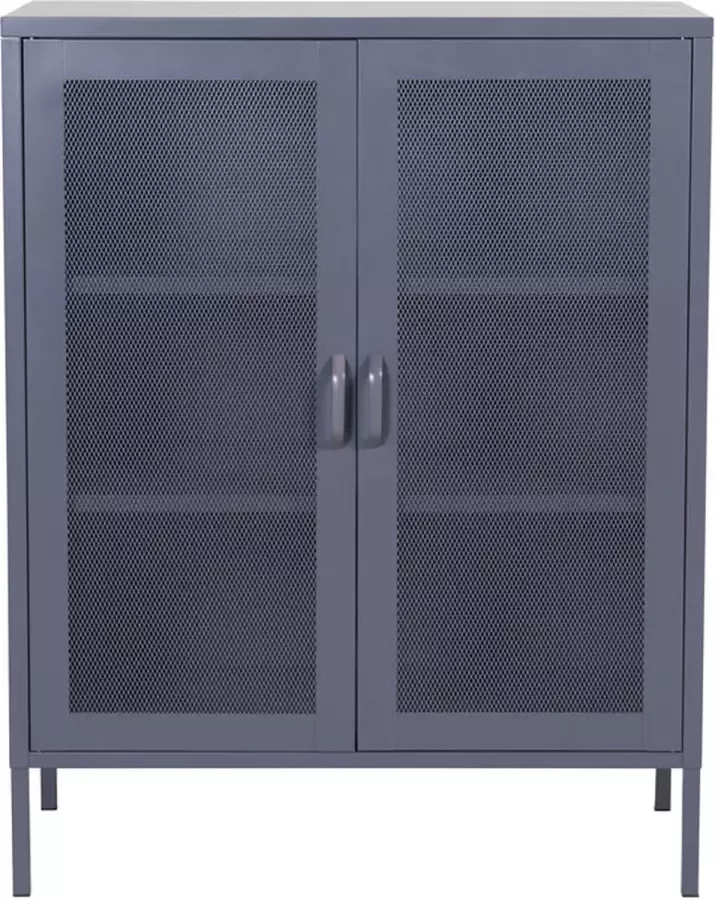 Hioshop Misha dressoir 2 deuren 3 planken grijs. - Foto 1