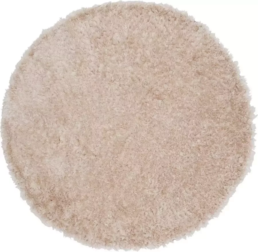 Hioshop Natta vloerkleed Ø200 cm polyester beige.