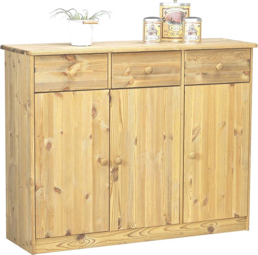 Hioshop Nelly dressoir 3 laden 3 deuren gebeitst. - Foto 1