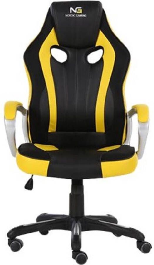 Hioshop Nordic Gaming Challenger gamestoel zwart en geel