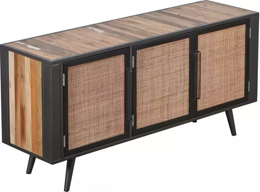 Hioshop NordicRattan TV-meubel met 3 deuren naturel. - Foto 2