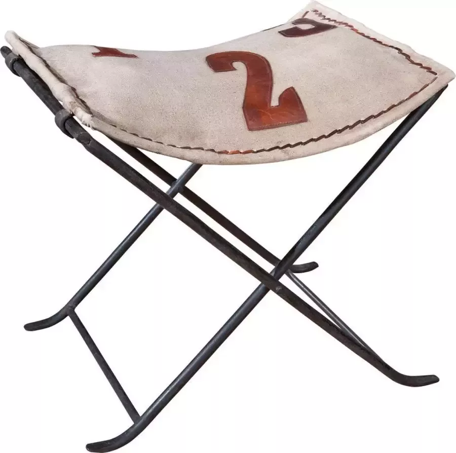 Hioshop Numira eetkamerstoel voetenbank bruin beige.