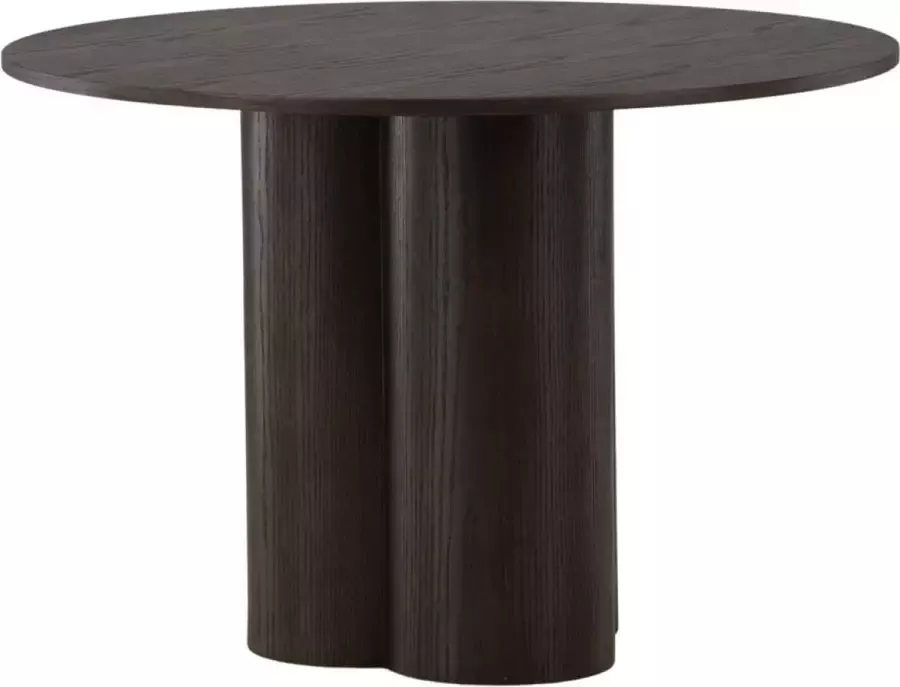 Hioshop Olivia eetkamertafel Ø110cm bruin.