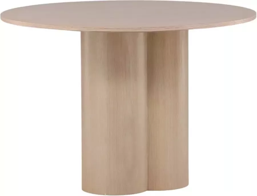 Hioshop Olivia eetkamertafel Ø110cm whitewash.