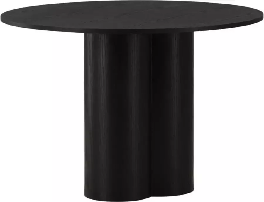 Hioshop Olivia eetkamertafel Ø110cm zwart.
