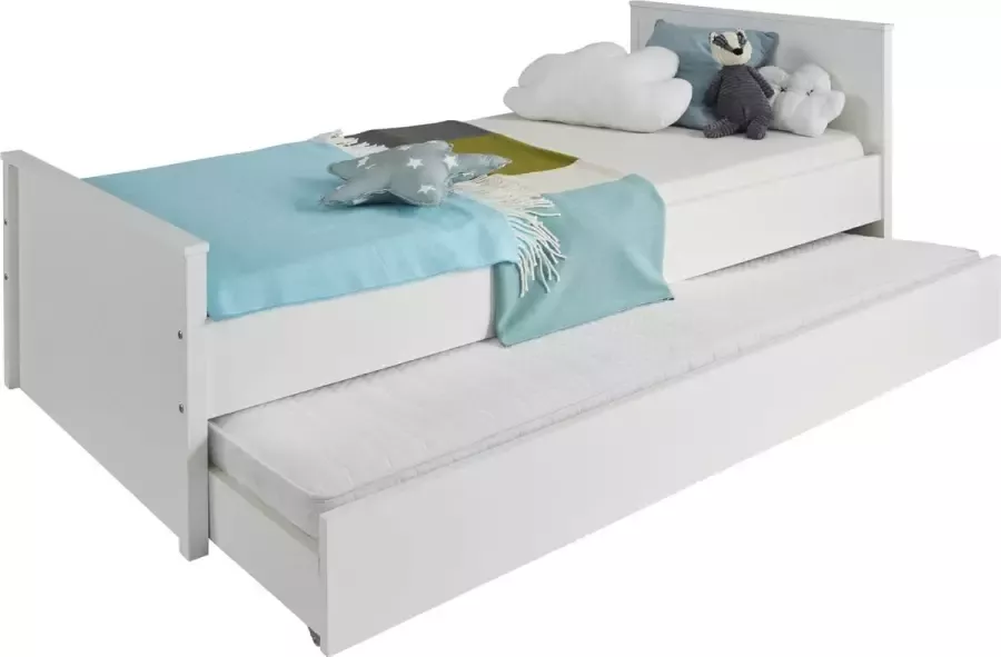 Hioshop Ory bed 90x200 cm met bedlade wit.
