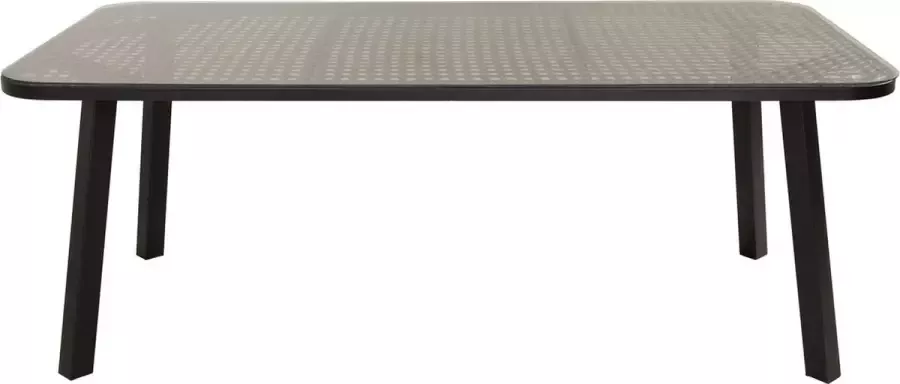 Nohr Tuintafel Leontyne Glas en wicker 200 x 100cm Beige