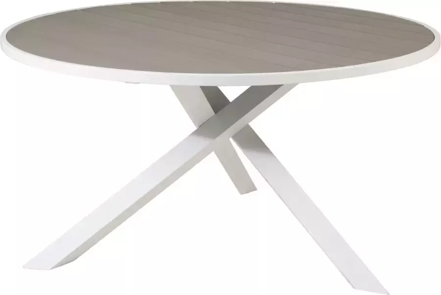 Nohr Ronde Tuintafel Marnell Polywood 140cm Wit