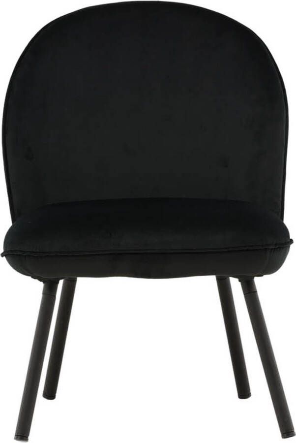 Hioshop Polar fauteuil velours zwart. - Foto 1