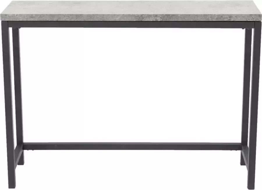 Hioshop Rise sidetable 30x110 cm beton decor zwart. - Foto 1