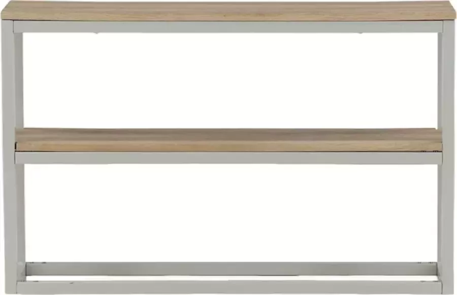 Hioshop Rise sidetable met plank 30x110 cm es decor grijs.