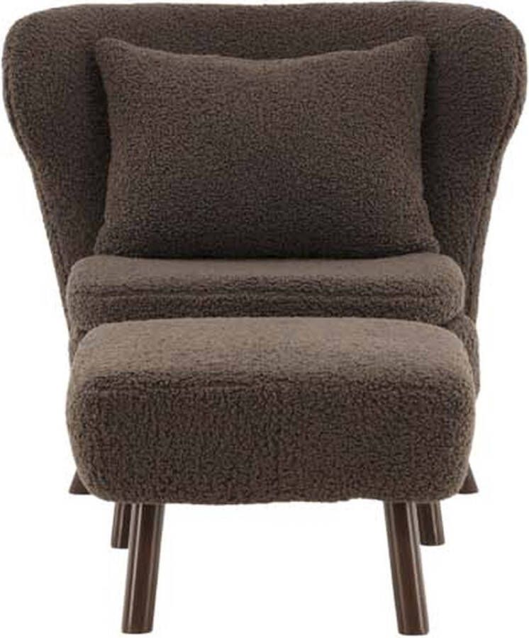 Nohr Fauteuil Demone Met voetenbank Teddy Bruin - Foto 1