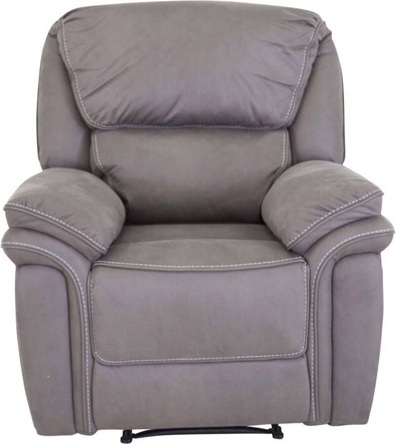 Hioshop Saranda fauteuil Recliner met voetsteun grijs. - Foto 1