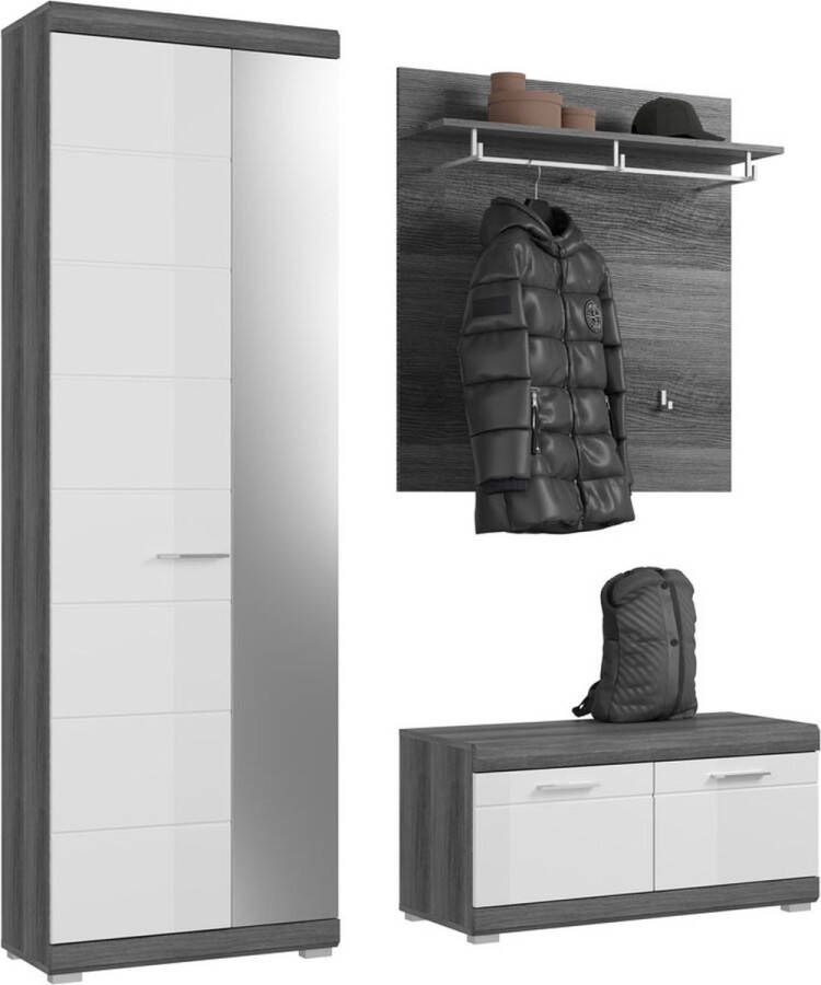 Hioshop Scout garderobe opstelling 4 deuren grijs.