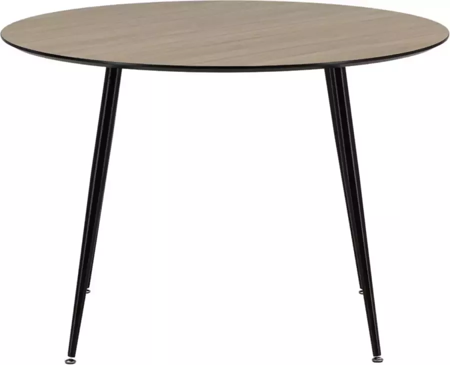 Hioshop Silar eetkamertafel Ø100cm elzenboom decor.