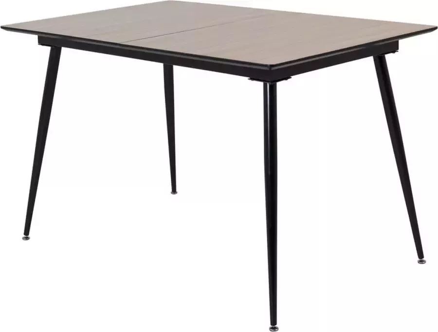 Hioshop Silar eetkamertafel 90x120 160cm met extra plaat elzenboom decor.