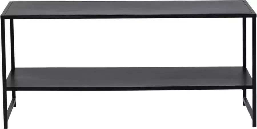 Hioshop Staal salontafel 101 6x43 2cm zwart.