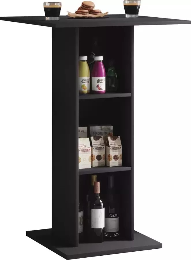 Hioshop Standos bartafel met 3 plankenzwart.