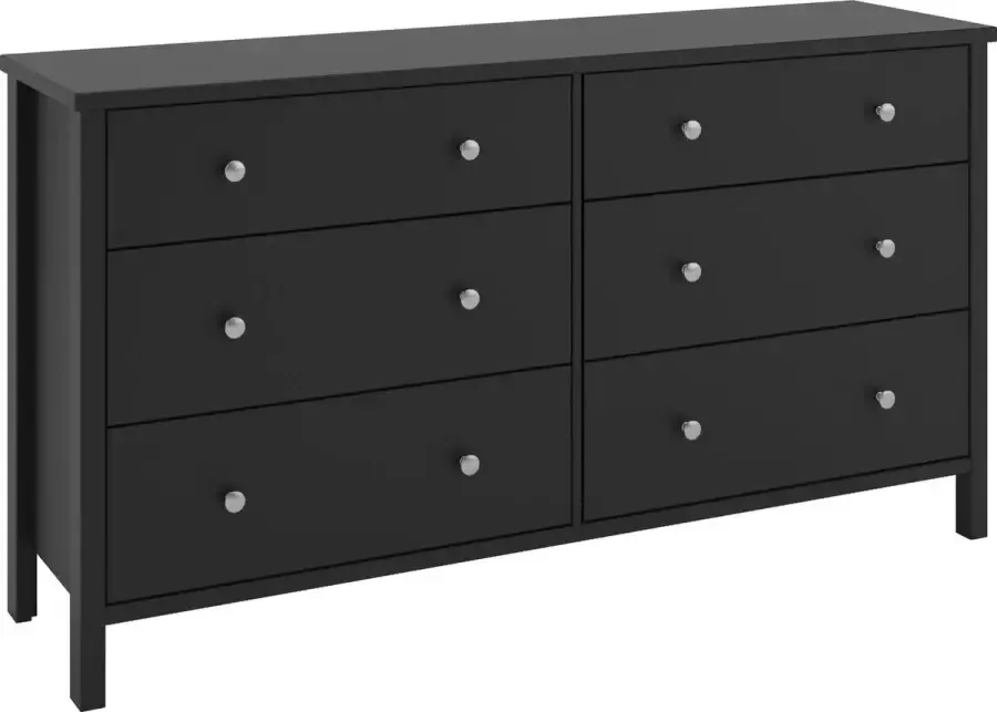 Hioshop Trone kommode met 6 lades in koffiekleur. - Foto 1