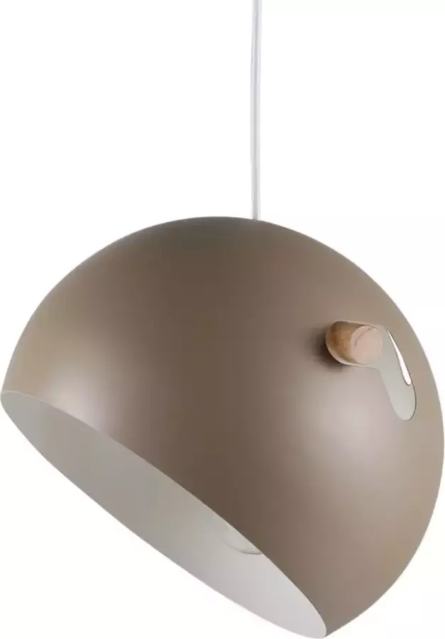 Hioshop Tubbie verlichting hanglamp Ø29cm staal beige. - Foto 1