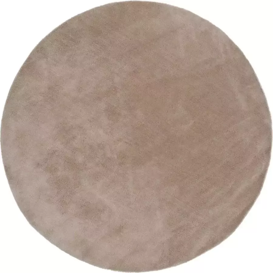 Hioshop Undra vloerkleed Ø200 cm polyester beige. - Foto 1