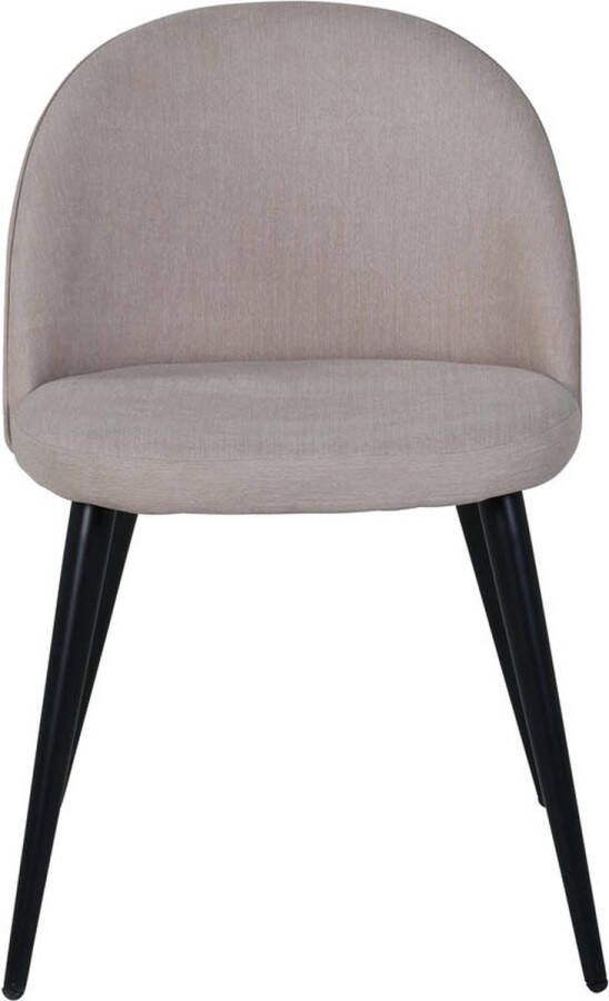 Hioshop 2 x Velvet eetkamerstoel beige. - Foto 1