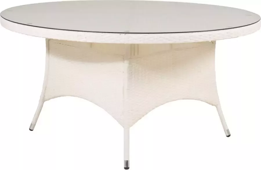 Hioshop Volta eettafel tuin Ø150cm wit.