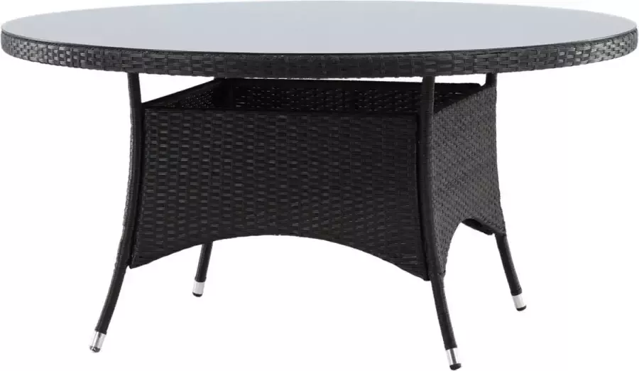 Hioshop Volta eettafel tuin Ø150cm zwart. - Foto 1