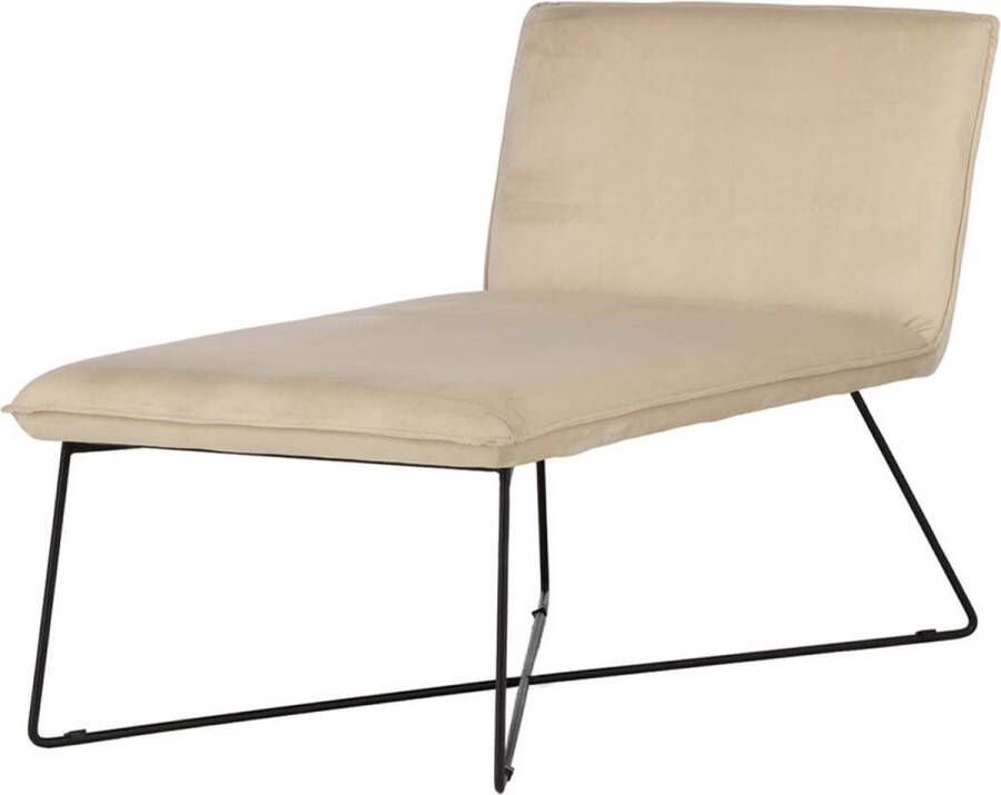 Hioshop X-lounge bank dagbed velours beige. - Foto 1