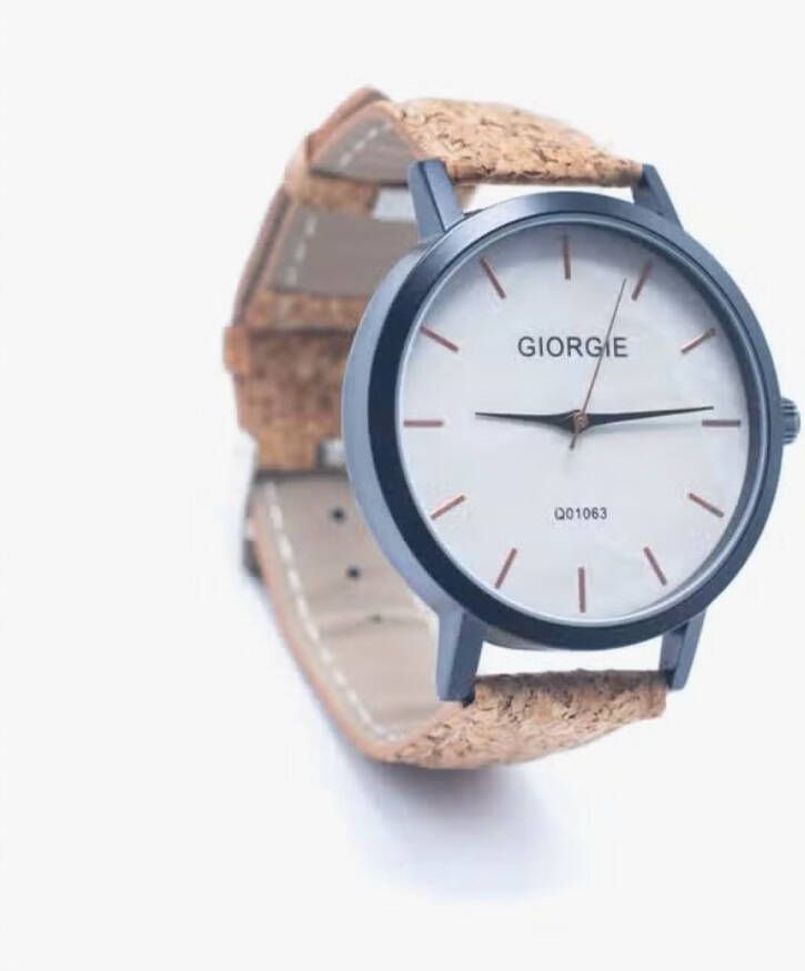 Hippie Chic Ecologische Horloge met puur kurk band kast unisex milieuvriendelijk WA-318