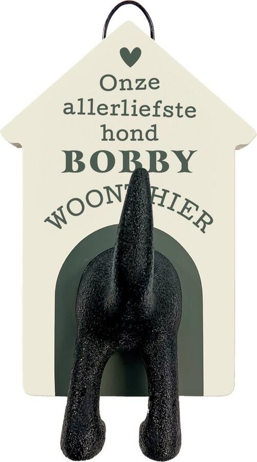 History & Heraldry Riemen kapstok honden onze allerliefste Bobby woont hier
