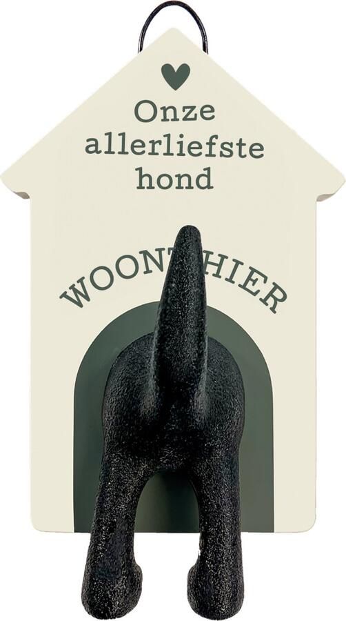 History & Heraldry Riemen kapstok honden onze allerliefste hond ....... woont hier -incl. plakletters voor de naam