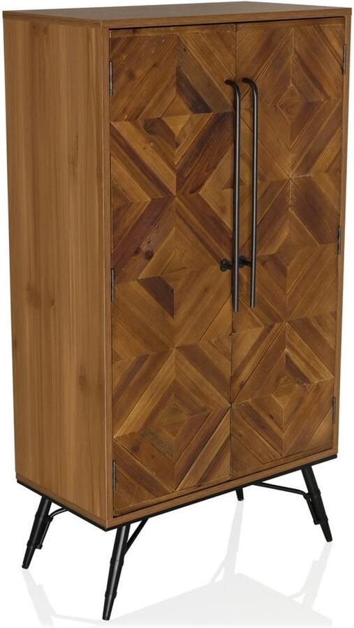 Hjh LIVING SANTJAGO WOOD HIGH Commode Color Madera Oscura