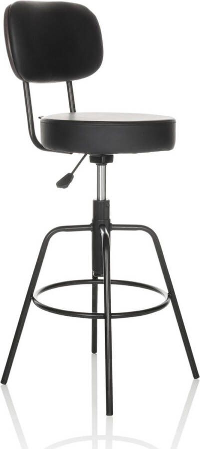 Hjh office Barkruk DISC HIGH Zwart