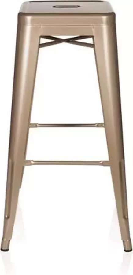 Hjh office Barkruk Metaal Champagne Vantaggio High