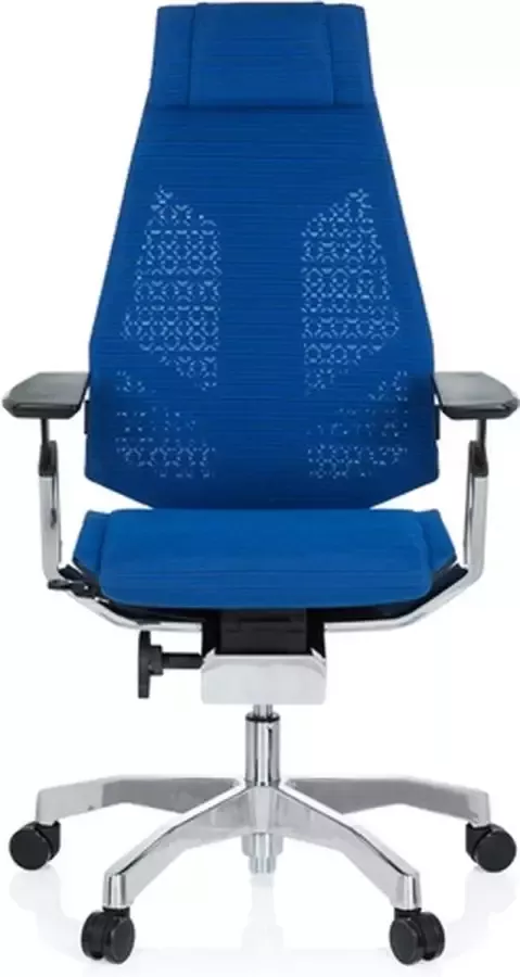 Hjh office Bureaustoel Met Armleuning Netstof Blauw Ergonomisch