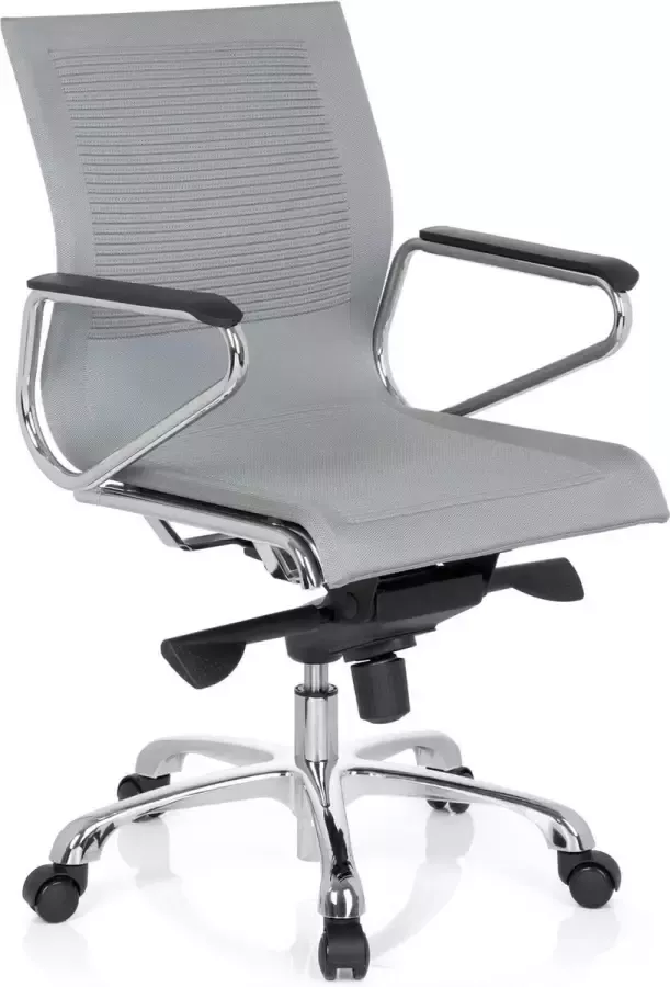 Hjh office Bureaustoel Met Armleuning Stof Grijs Ergonomisch