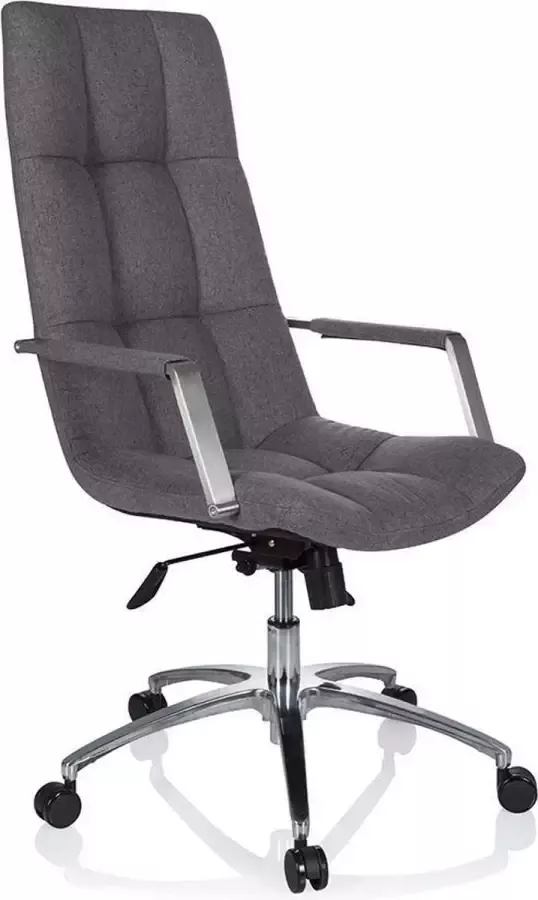 Hjh office Bureaustoel Met Armleuning Stof Grijs Saranto PRO