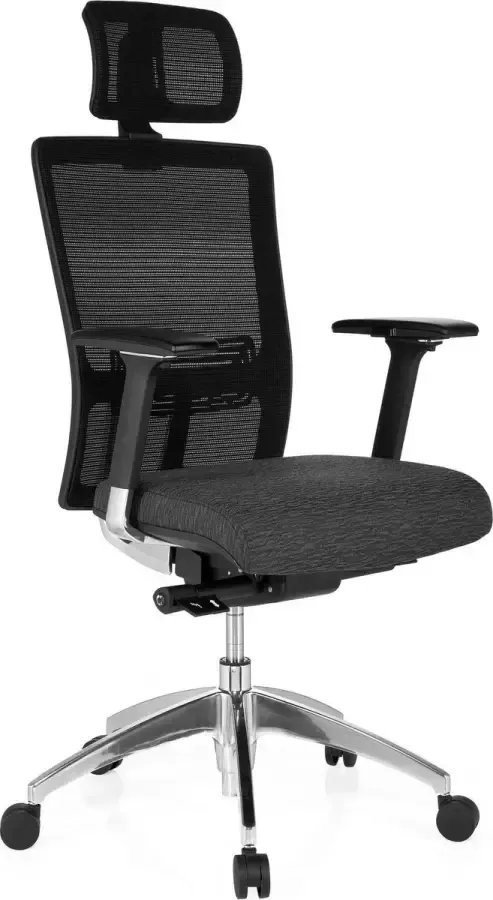 Hjh office Bureaustoel Met Armleuning Stof Grijs Zwart Ergonomisch