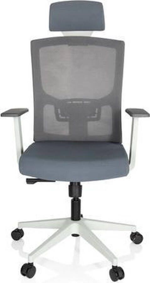 hjh office Bureaustoel Met Armleuning Stof Netstof Grijs Ergonomisch